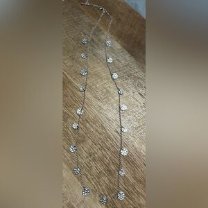 Silver long necklace